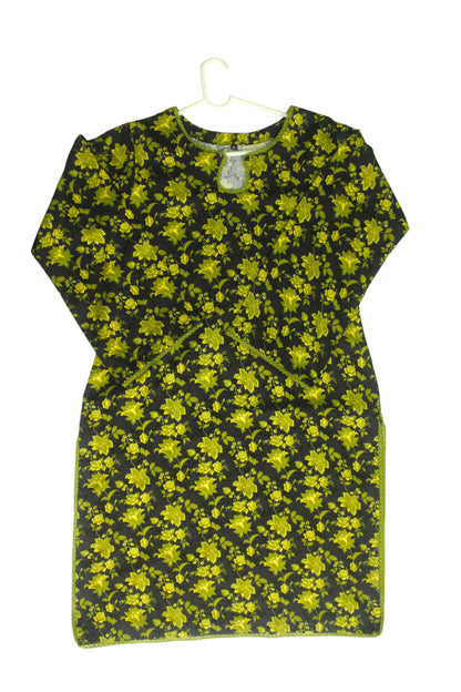 Elegant 3-Piece Printed Linen Banadora Suit with Lace Detailing – Black & Olive Green