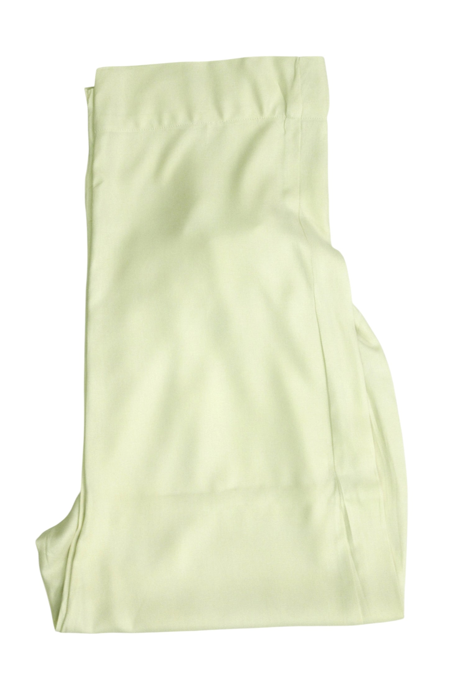 Cream White Printed Linen 3-Piece Banadora Suit with Green Floral & Lace Detailing